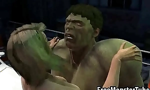 Foxy 3d blonde infant receives fucked hard by the hulk3-high 1