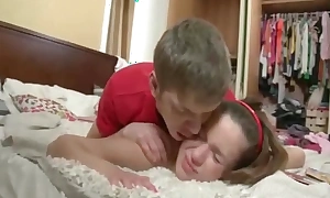 Russian brother punishes sister at hand anal