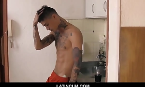 Latino twink with tattoos fucked be useful to money pov