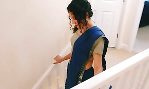 Desi young bhabhi undresses exotic saree to tickle you christmas actual pov indian