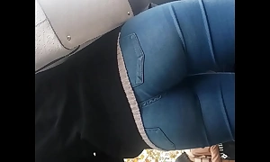 Hot teen ass wearing jeans all round public