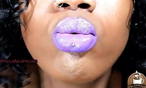 Cumming to my purple oral cavity joi lipstick fetish full oral cavity mouth worship femdom pov - lassie latte