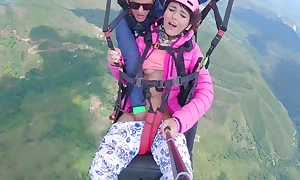 Wet Pussy Squirting In Someone's skin Environment 2200m High In Someone's skin Clouds After a long time Paragliding 18 Min