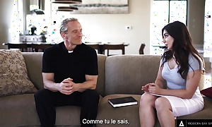 MODERN-DAY SINS - Heavy Dick Priest Takes Na‹f Teen's Assfuck Virginity! French Subtitles