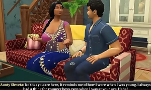 Desi Saree widow aunty got fucked by her son's friend