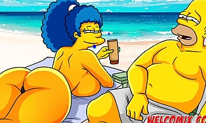 Burying it deep in the sand! Cheating mainly her husband mainly the beach! Simpsons comics