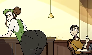 Chubby Barista with Giant Lactating Boobs - 3D Cartoon Parody HQ