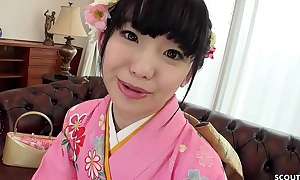 Japanese traditional Geisha Teen seduce to First Epoch hoax her Hairy Pussy at Uncensored Actors