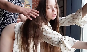 My stepsister doesn't mind fucking on the floor.